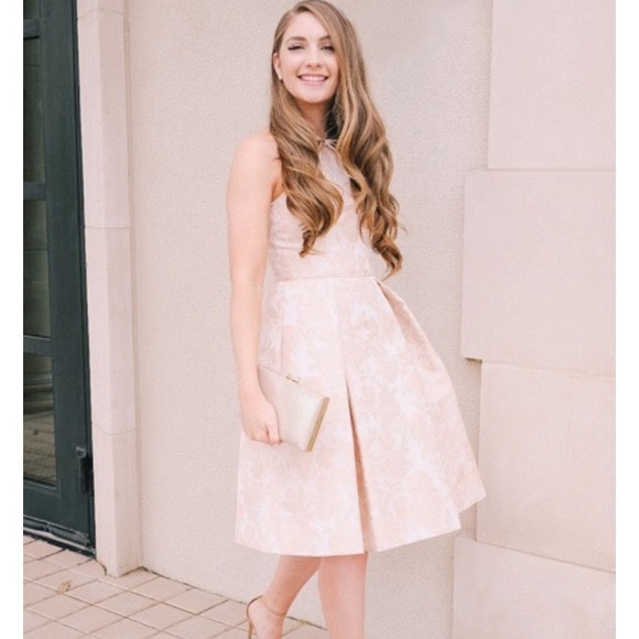 Gal Meets Glam Evelyn Holly Jacquard Halter Dress - Picture 3 of 14